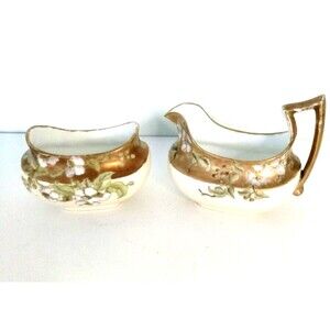 Antique Tressemanes & Vogt, France, Signed SAB 1891 T&V Creamer and Sugar